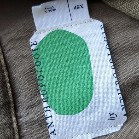 Anthropologie Olive Green Utility Jacket with Lace XS P - Picture 2 of 5